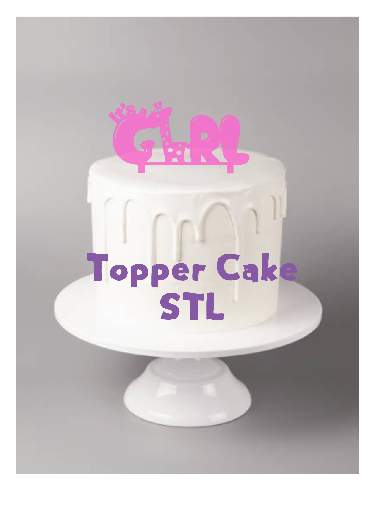 3D file topper Cake it s a girl・Design to download and 3D print・Cults